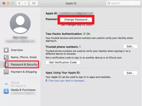 change apple id for messages on mac high sierra