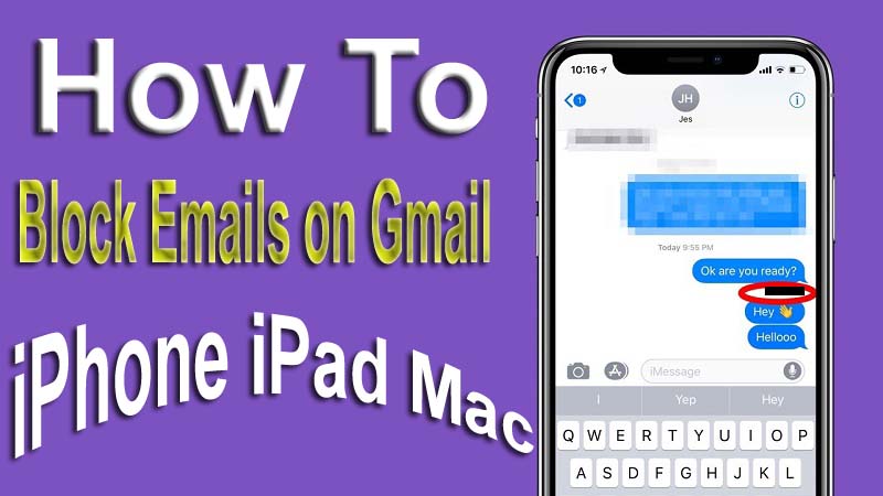 how to block emails on gmail on ipad