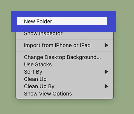 how to create new folder on mac desktop