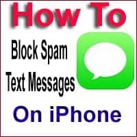 how to block Spam text messages on iPhone