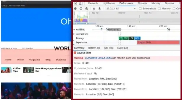 Measure and Check CLS
