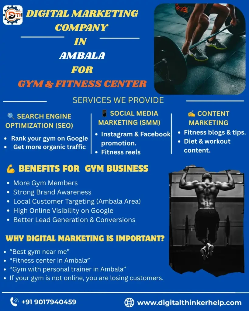 Digital Marketing Agency In Ambala for fitness center